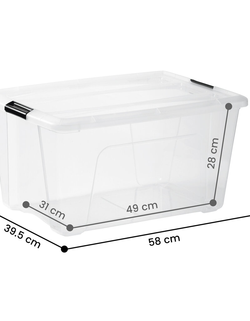 IRIS New Top Box - 45L - set van 4 - Transparant