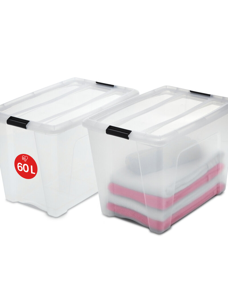 IRIS New Top Box - 60 liters - set of 2 - Transparent
