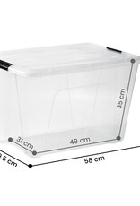 IRIS New Top Box - 60 liters - set of 2 - Transparent