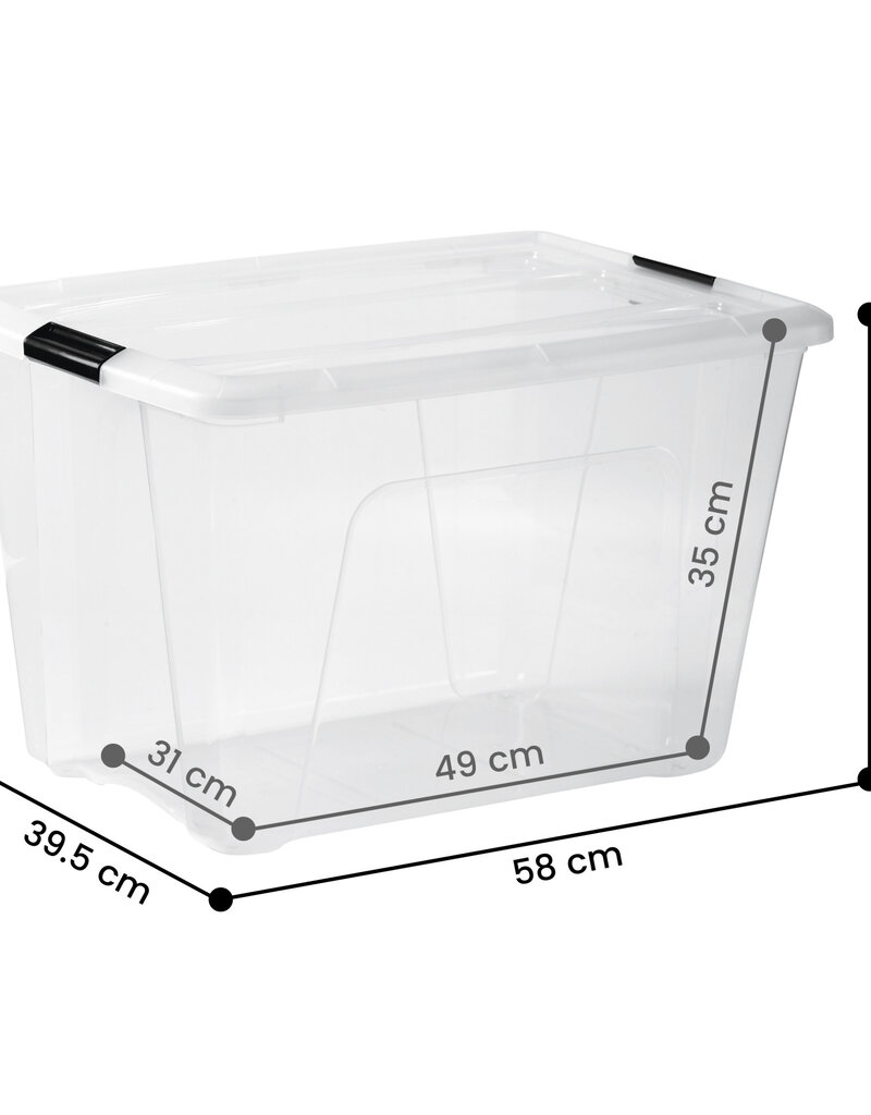 IRIS New Top Box - 60 liters - set of 2 - Transparent