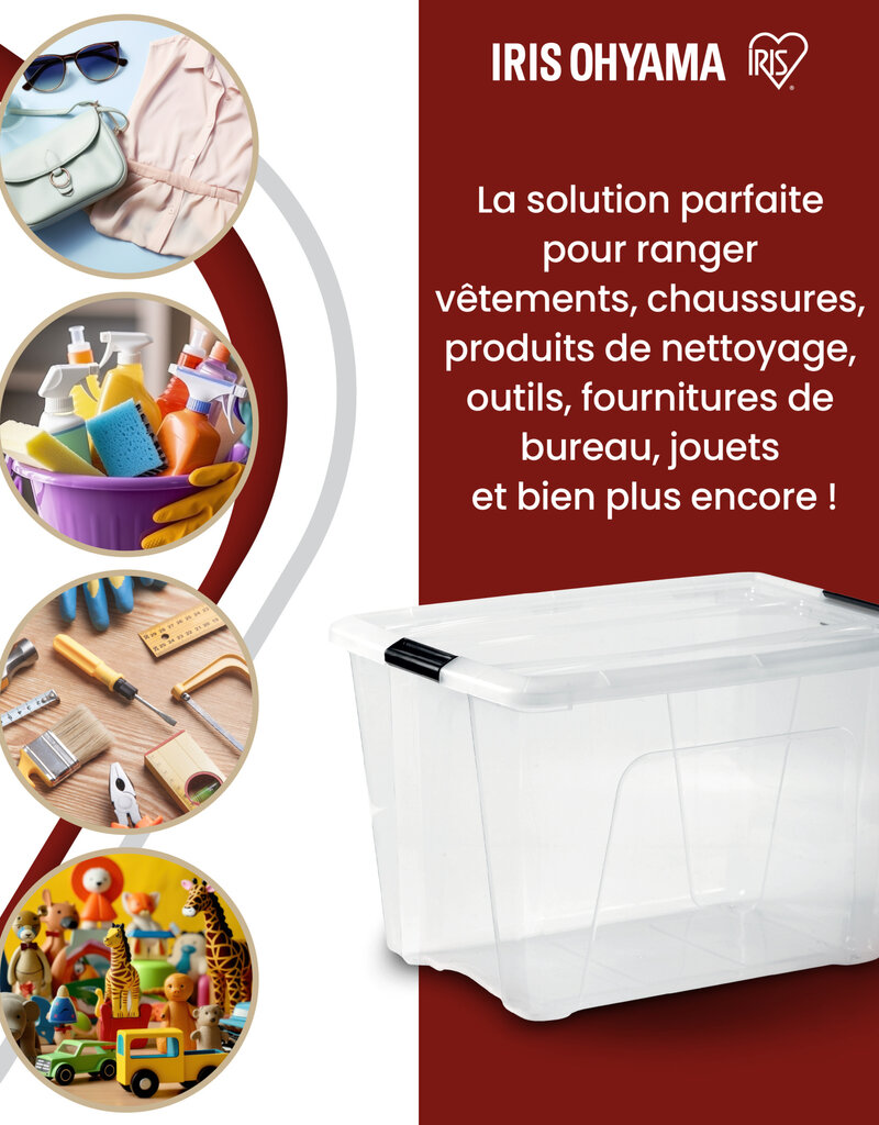 IRIS New Top Box - 60 liter - set van 2 - Transparant