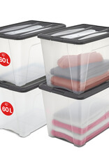 IRIS New Top Box - 60 liters - set of 4 - NTB-60 - Transparent