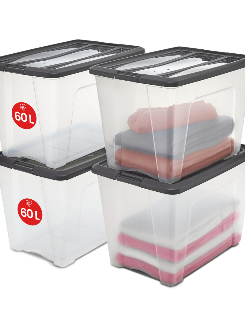IRIS New Top Box - 60 liters - set of 4 - NTB-60 - Transparent