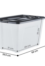 IRIS New Top Box - 60 liter - set van 4 - NTB-60 - Transparant