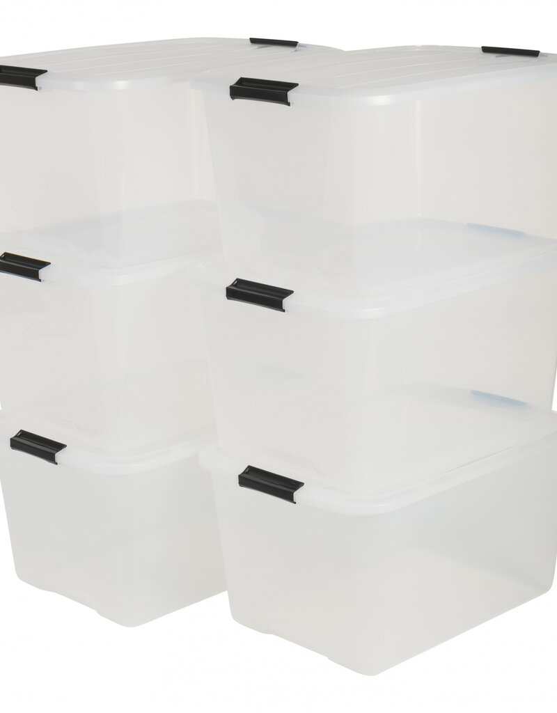 IRIS Top Box - 45 liters - set of 6 - TB-45 - Transparent