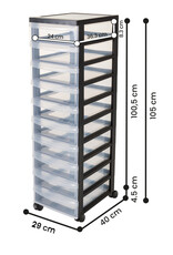 IRIS Design Chest - 10 drawers - DC-010 - Black