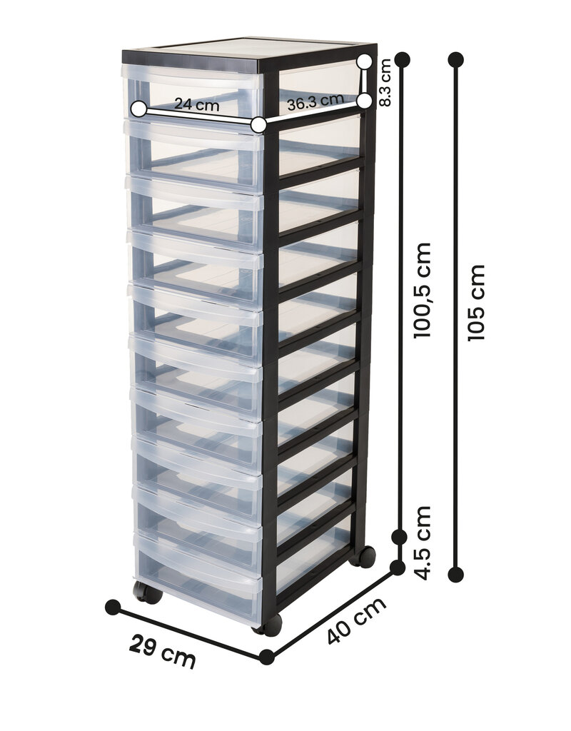 IRIS Design Chest - 10 lades - DC-010 - Black
