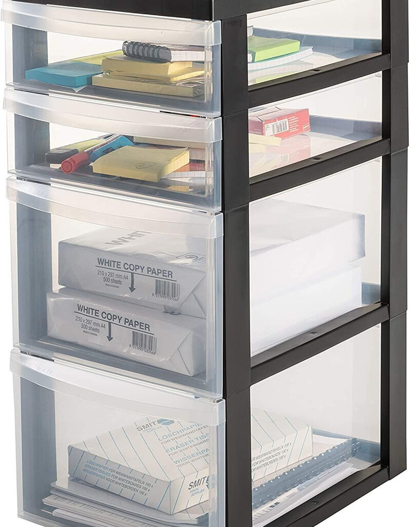 IRIS Design Chest - 4 drawers - DC-322 - Black