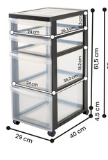 IRIS Design Chest -  4 lades - DC-322 - Black