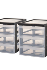 IRIS Design Chest A5 - 3 drawers x2 - DC-A5 - Black