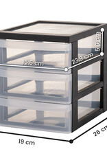 IRIS Design Chest A5 - 3 lades  x2 - DC-A5 - Black