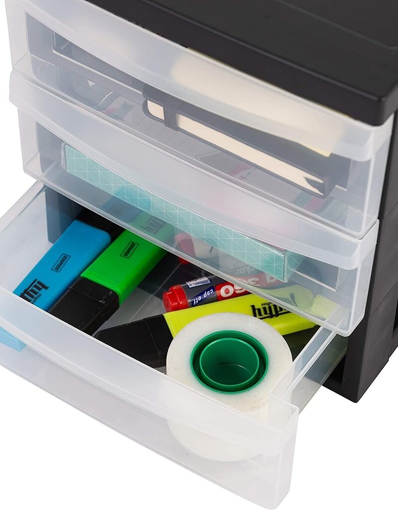 IRIS Design Chest A5 - 3 drawers x2 - DC-A5 - Black