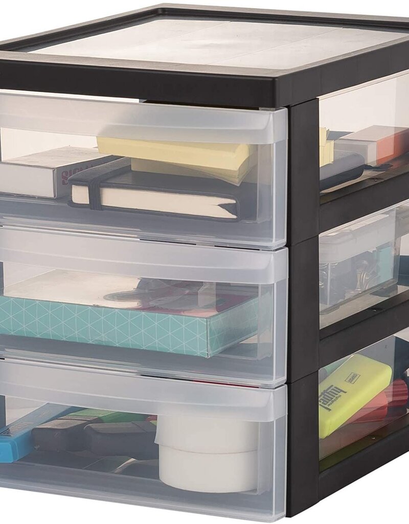 IRIS Design Chest A5 - 3 drawers x2 - DC-A5 - Black