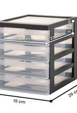 IRIS Design Chest A5 - 4 lades - DC-A5 - Black