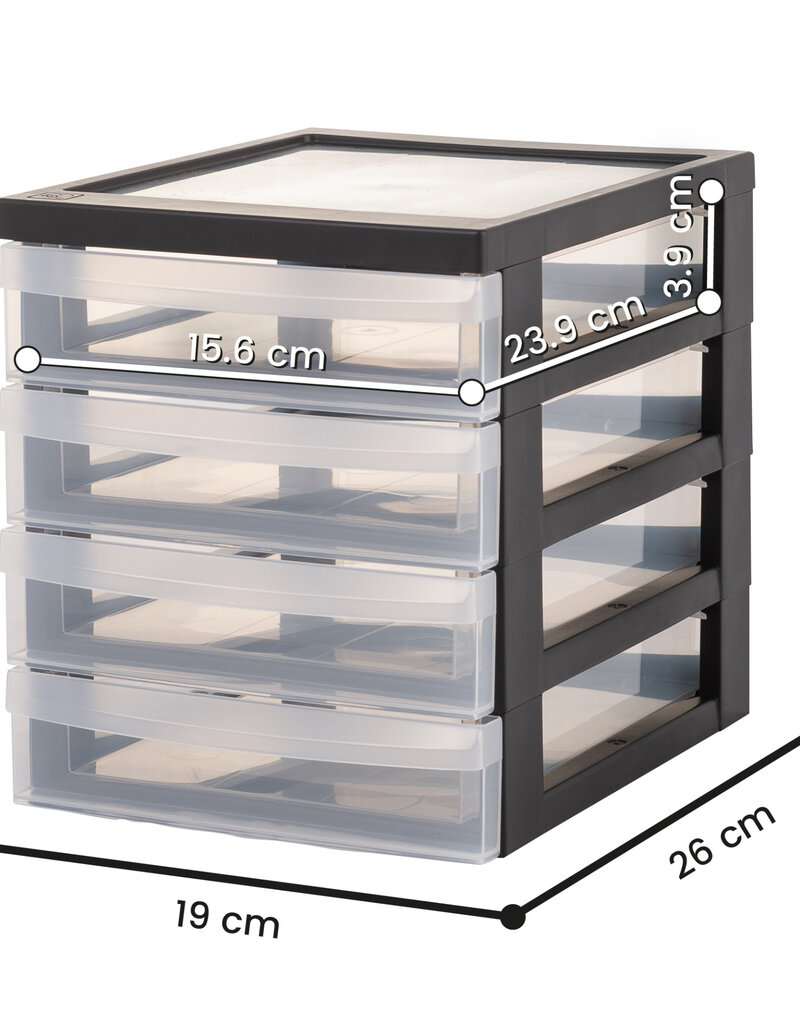 IRIS Design Chest A5 - 4 drawers - DC-A5 - Black