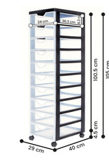 IRIS Easygrip Chest - 10 drawers - DDDC-010 - Black