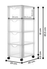IRIS Easygrip Chest - 4 drawers - DDDC-304 - White