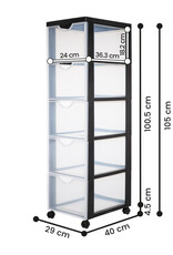 IRIS Easygrip Chest - 5 lades - DDDC-305 - Black