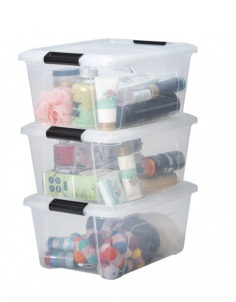 IRIS Design New Top Box - 15 liter - Set van 3 - DDNTB-15 - Transparant