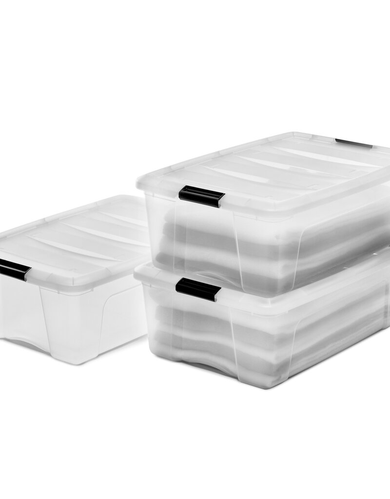 IRIS Design New Top Box - 30 liters - Set of 3 - DDNTB-30 - Transparent