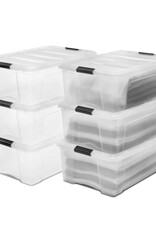 IRIS Design New Top Box - 30 liter - Set van 6 - DDNTB-30 - Transparant
