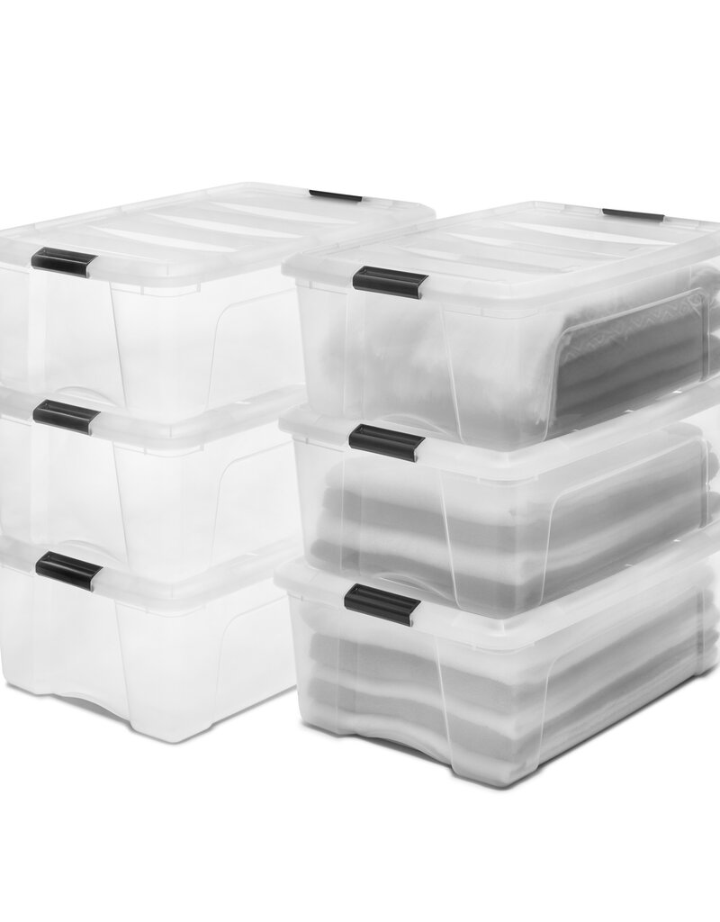 IRIS Design New Top Box - 30 liters - Set of 6 - DDNTB-30 - Transparent