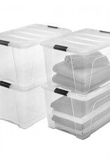IRIS Design New Top Box - 45 liter - Set van 4 - DDNTB-45 - Transparant