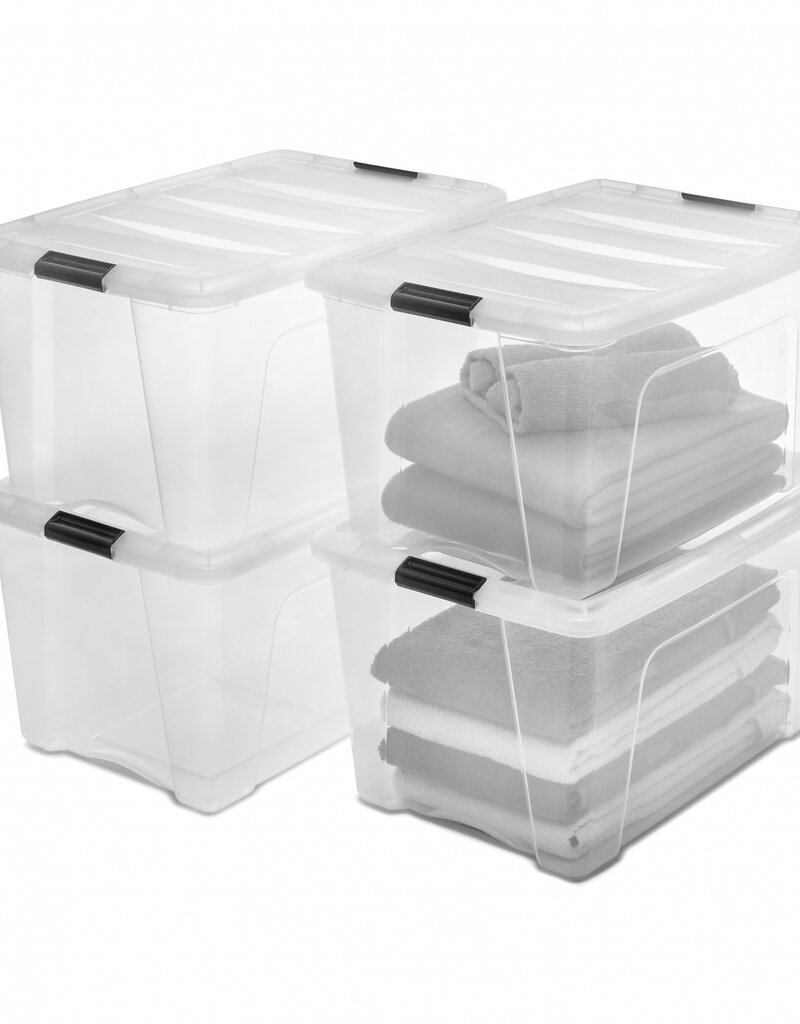 IRIS Design New Top Box - 45 liters - Set of 4 - DDNTB-45 - Transparent