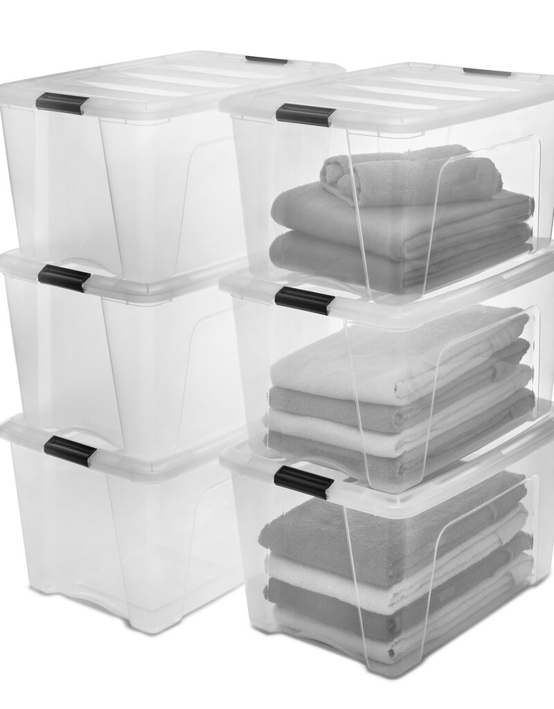 IRIS Design New Top Box - 45 liter - Set van 6 - DDNTB-45 - Transparant