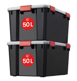 IRIS Air Tight Box - 50 liter - set van 2 - AT-L - Black