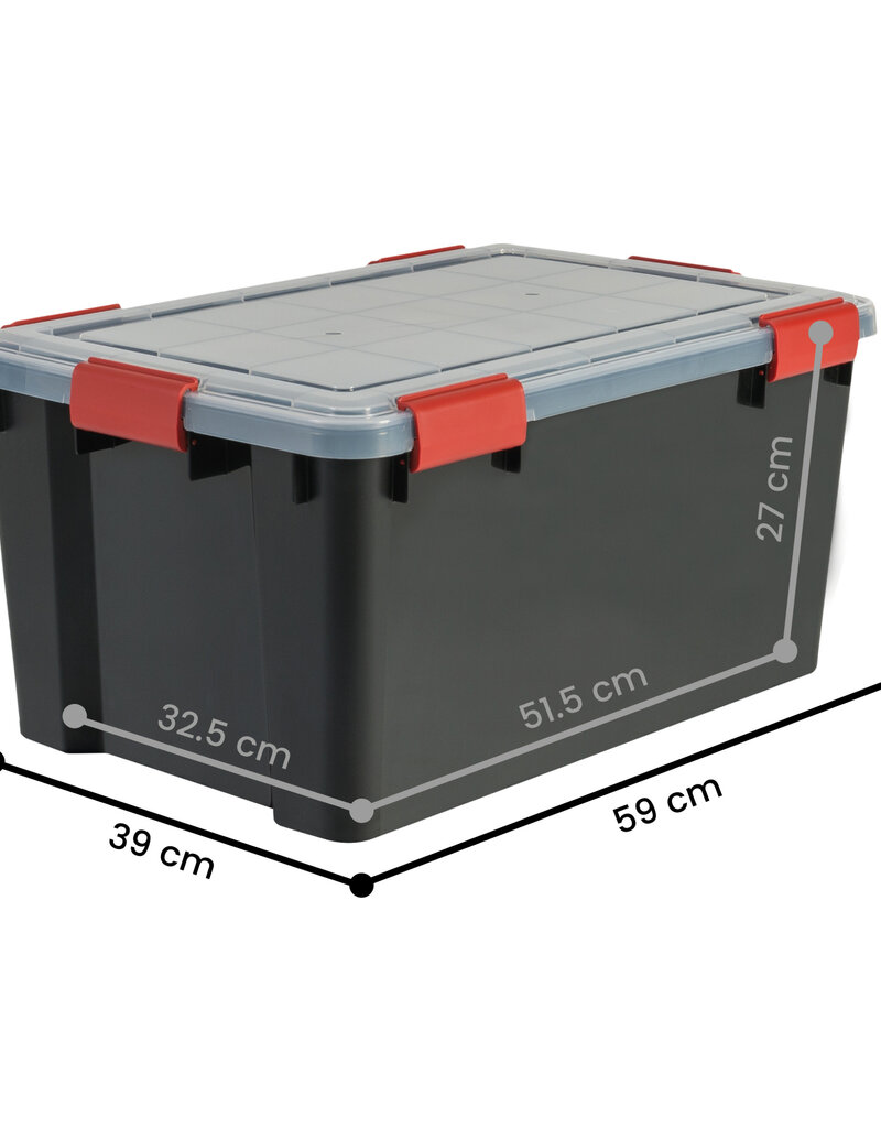 IRIS Air Tight Box - 50 liters - set of 2 - AT-L - Black