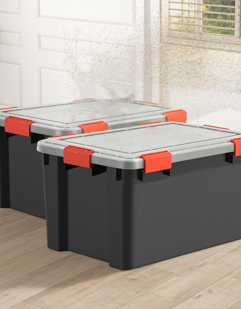 IRIS Air Tight Box - 50 liters - set of 2 - AT-L - Black