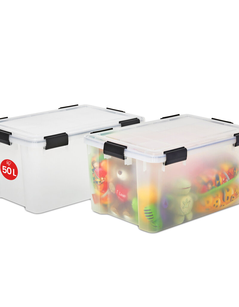 IRIS Air Tight Box - 50 liter - set van 2 - AT-L - Transparant