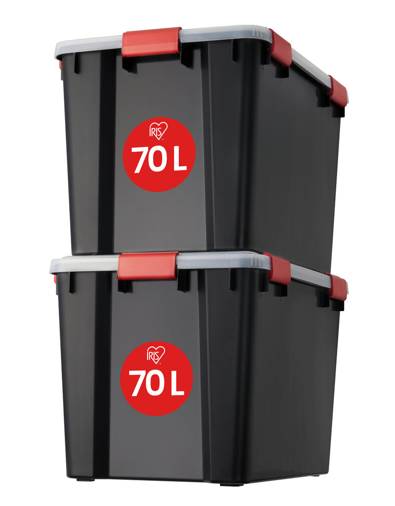 IRIS Air Tight Box - 70 liter - set van 2 - AT-LD - Black