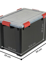 IRIS Air Tight Box - 70 liter - set van 2 - AT-LD - Black