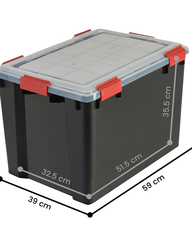 IRIS Air Tight Box - 70 liter - set van 2 - AT-LD - Black