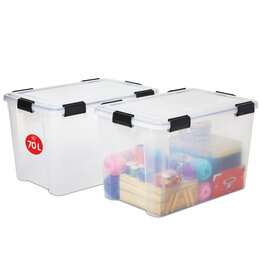 IRIS Air Tight Box - 70 liters - set of 2 - AT-LD - Transparent