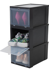 IRIS Drop Front Shoebox - size S - set of 3 - EUDF-S - Black