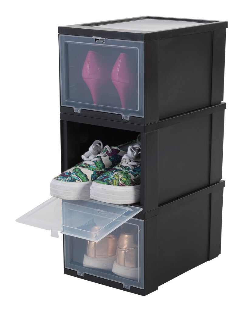 IRIS Drop Front Shoebox - maat S - set van 3 - EUDF-S - Black
