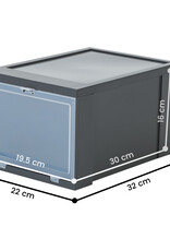 IRIS Drop Front Shoebox - size S - set of 3 - EUDF-S - Black