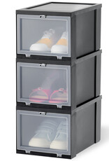 IRIS Drop Front Shoebox - size S - set of 3 - EUDF-S - Black
