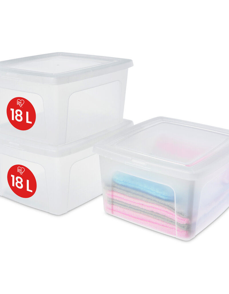 IRIS Modular Clear Box - 18 liters - set of 3 - MCB-18 - Transparent