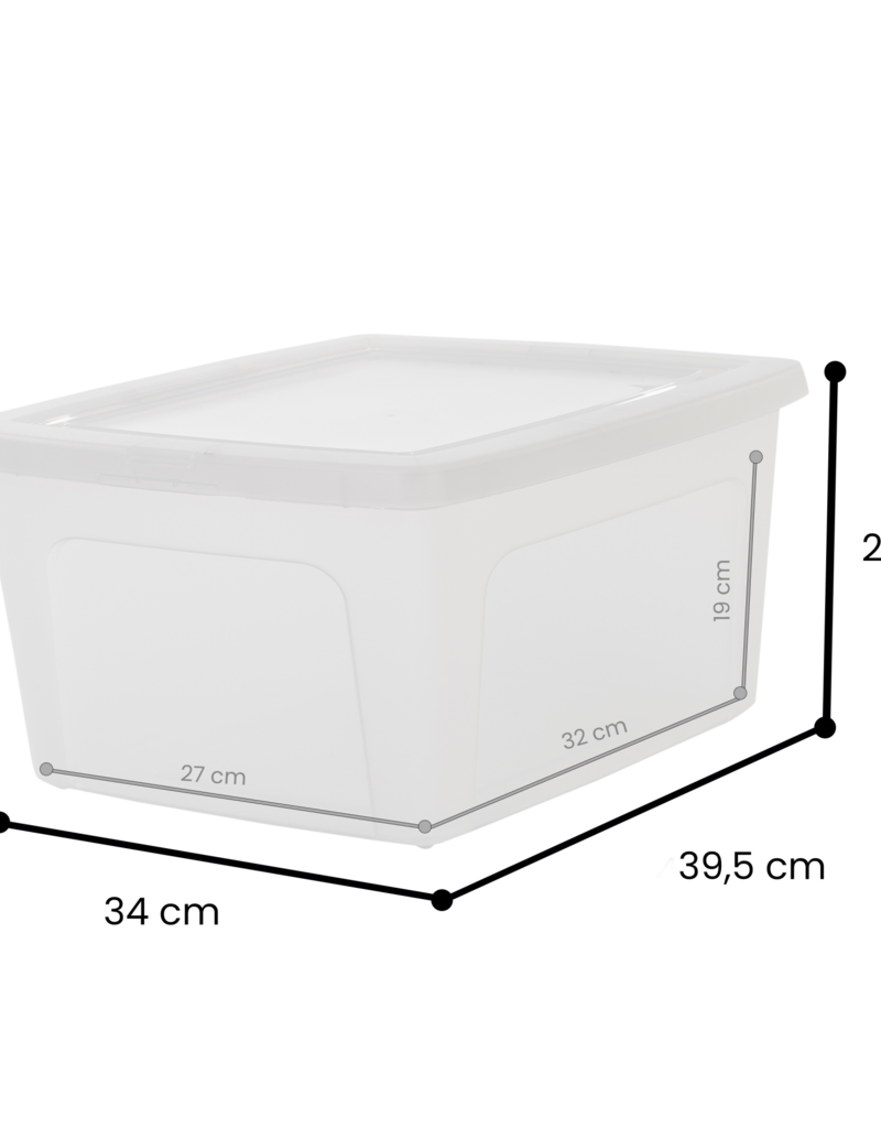IRIS Modular Clear Box - 18 liter - set van 3 - MCB-18 - Transparant