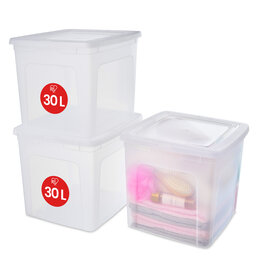IRIS Modular Clear Box - 30 liters - set of 3 - MCB-30 - Transparent