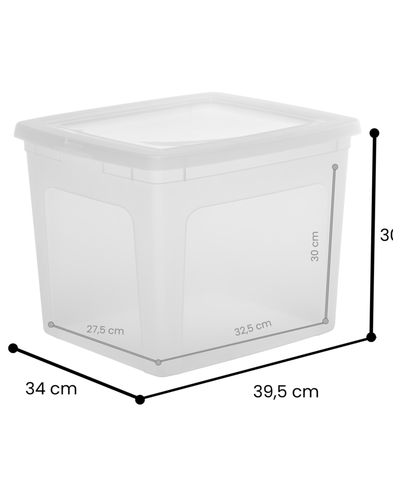 IRIS Modular Clear Box - 30 liters - set of 3 - MCB-30 - Transparent