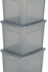 IRIS Modular Clear Box - 30 liters - set of 3 - MCB-30 - Grey