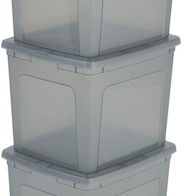 IRIS Modular Clear Box - 30 liter - set van 3 - MCB-30 - Grey