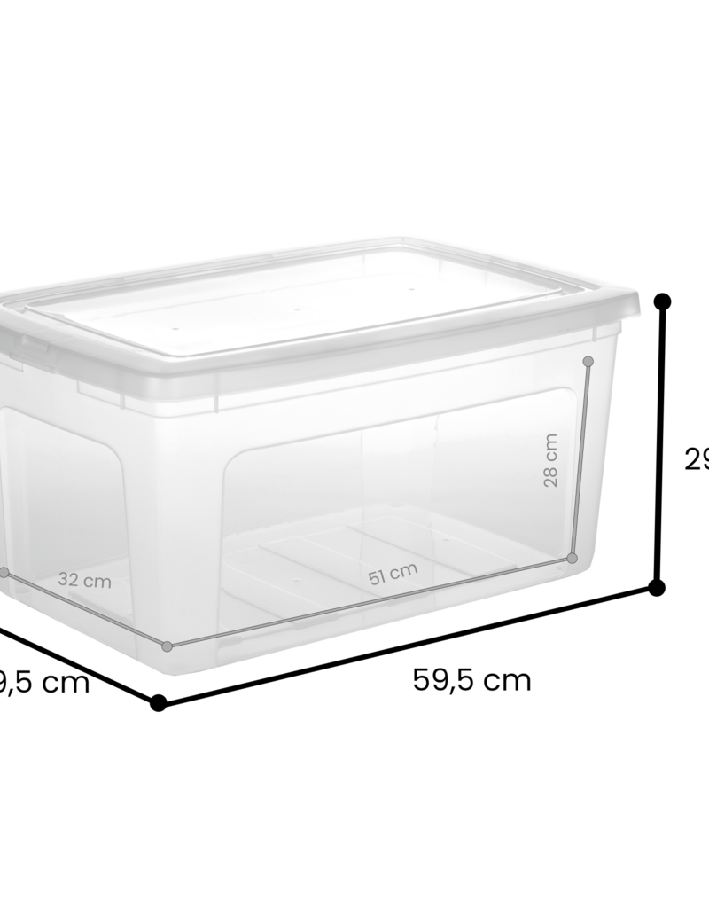 IRIS Modular Clear Box - 50 liter - set van 3 - MCB-50 - Transparant