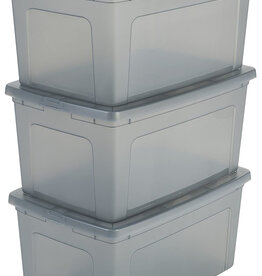 IRIS Modular Clear Box - 50 liter - set van 3 - MCB-50 - Grey