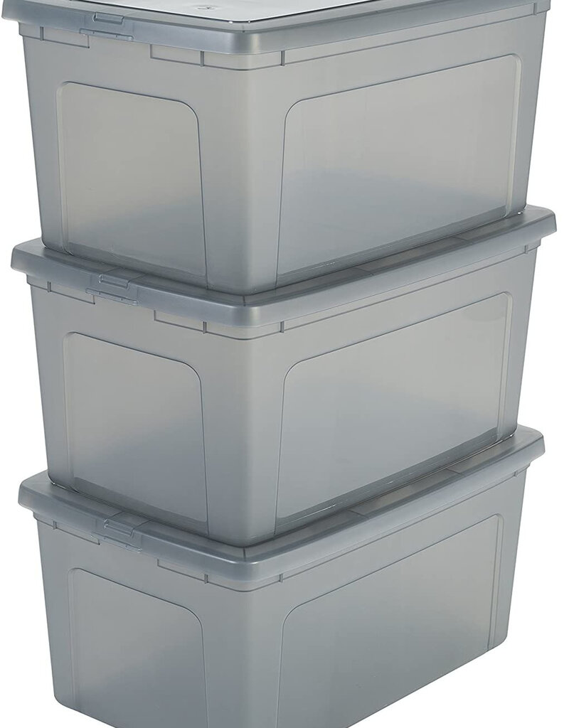 IRIS Modular Clear Box - 50 liters - set of 3 - MCB-50 - Grey